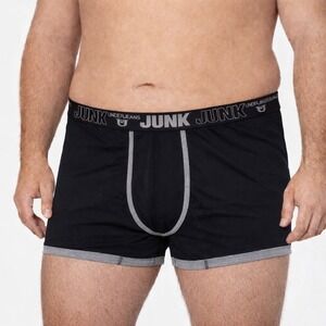 Junk Underjeans Shadow Trunk Black Men's Underwear Boxer Brief Size 4XL (40-42)